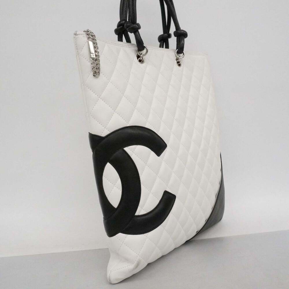 CHANEL Black Lambskin Leather Tote Bag - Picture 2 of 13